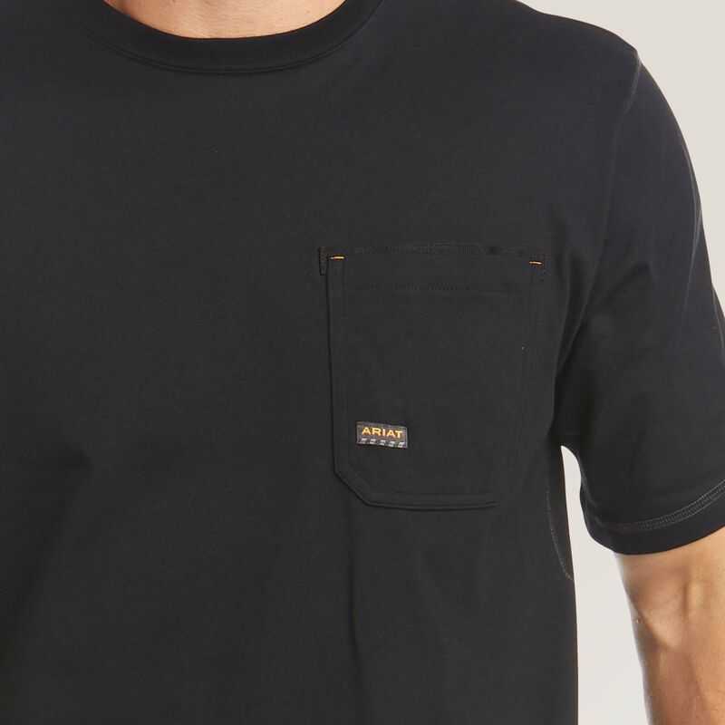 Ariat Rebar Workman Logo T-Shirt Black | 941PKQCBS