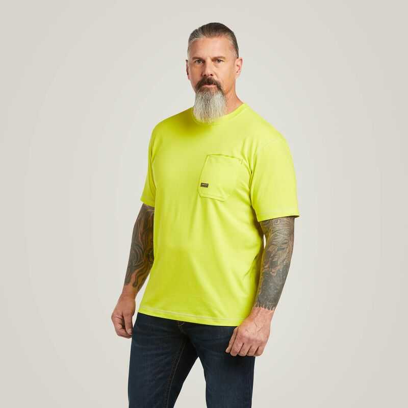 Ariat Rebar Workman Logo T-Shirt Sulphur Spring | 069LYVNAF