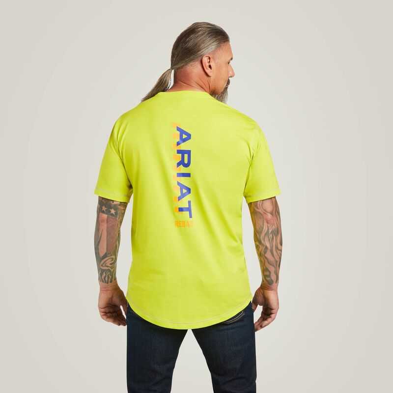 Ariat Rebar Workman Logo T-Shirt Sulphur Spring | 069LYVNAF