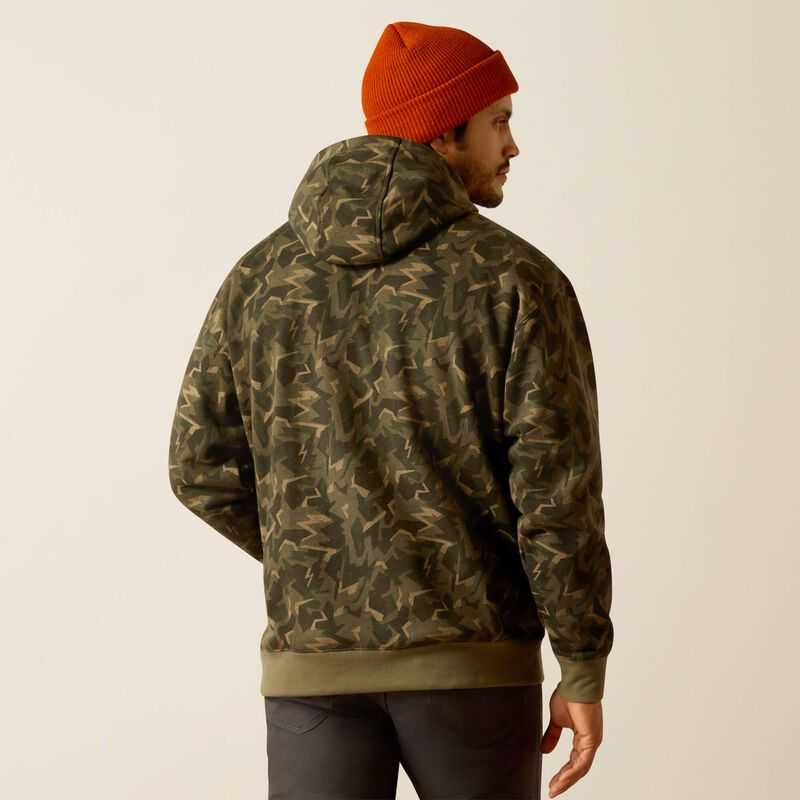 Ariat Rebar Workman Shard Hoodie Deep Camo | 952JPEHDX