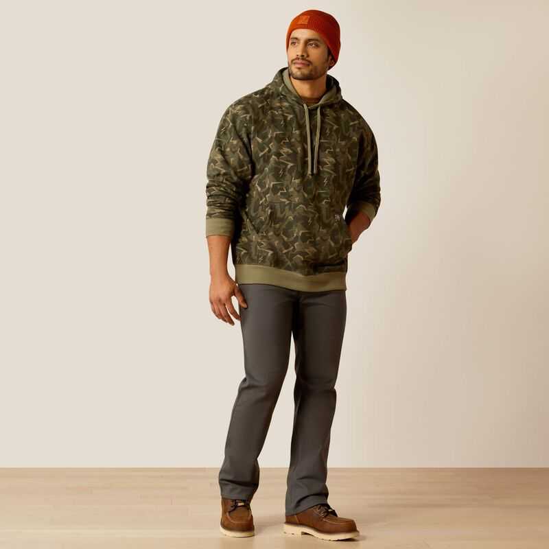 Ariat Rebar Workman Shard Hoodie Deep Camo | 952JPEHDX