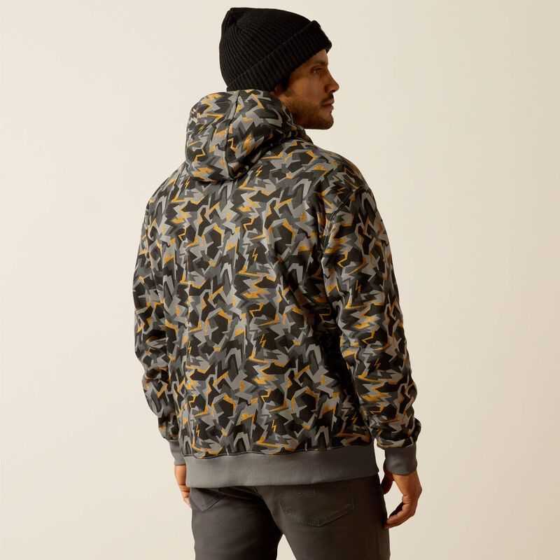 Ariat Rebar Workman Shard Hoodie Grey Camo | 316UTWXGE