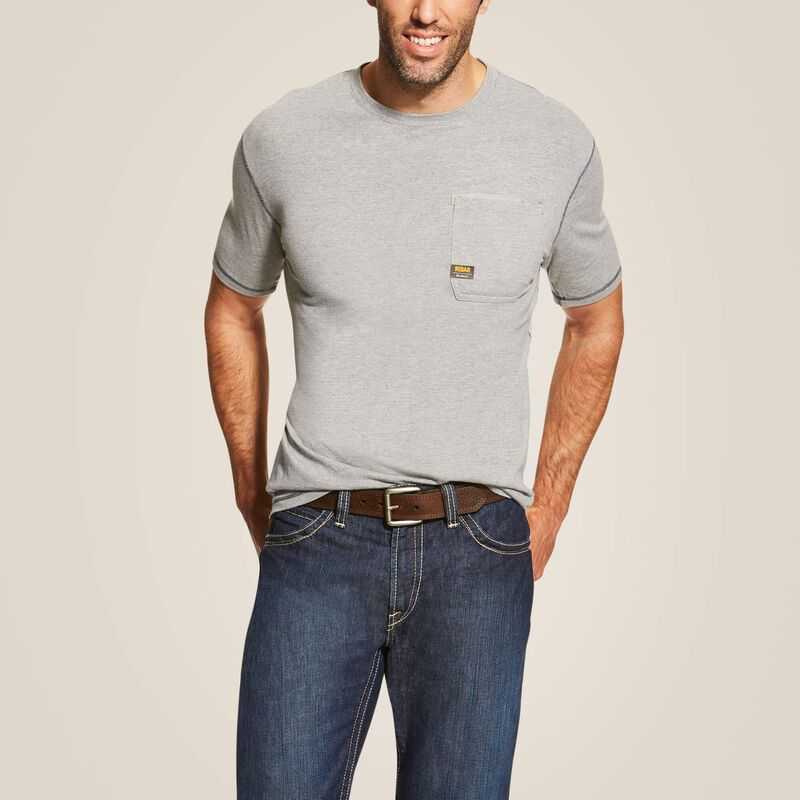 Ariat Rebar Workman T-Shirt Grey | 025HBRJNC