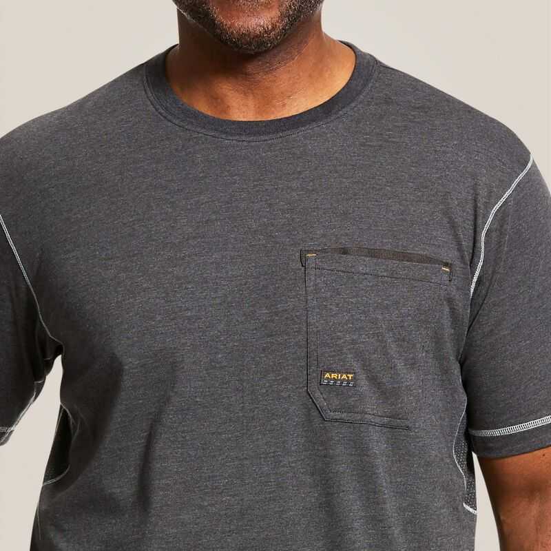 Ariat Rebar Workman T-Shirt Grey | 783ACDWVH