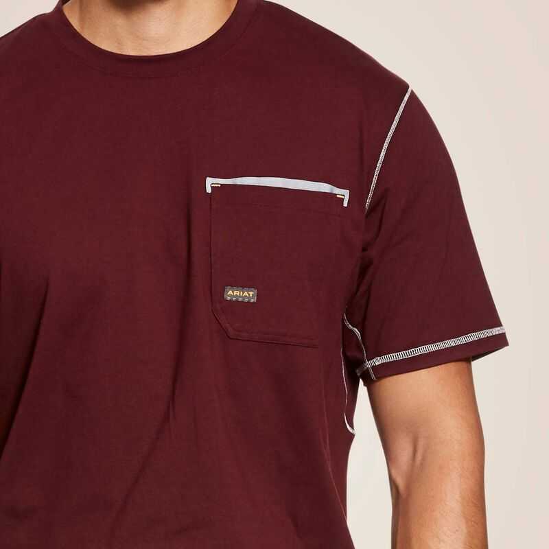 Ariat Rebar Workman T-Shirt Malbec | 682TFVLUJ