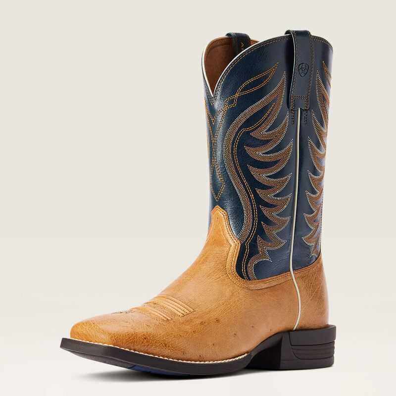 Ariat Reckoning Western Boot Antique Saddle Sq Ostrich | 963PHQTJD