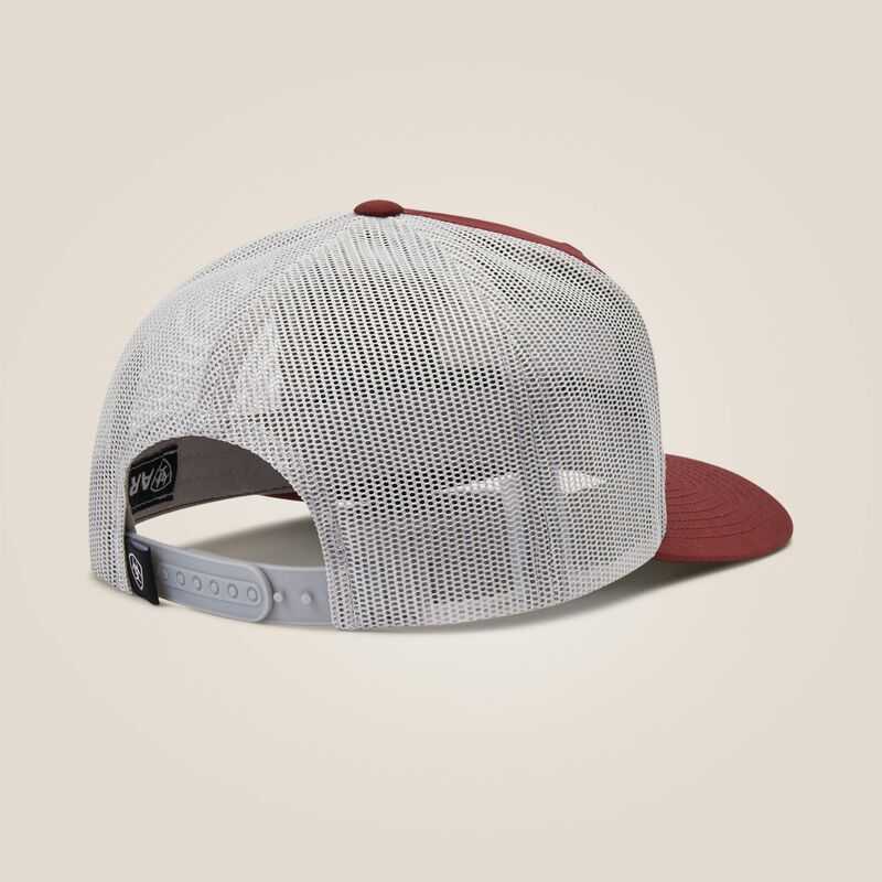 Ariat Rectangle Logo Patch Cap Red | 650KDVRMH