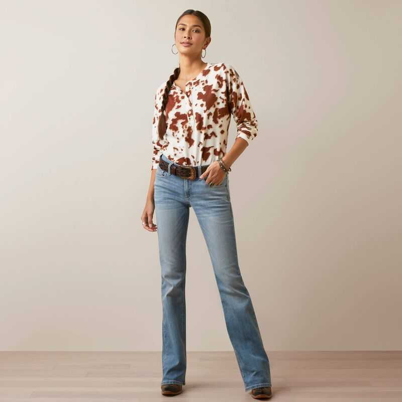 Ariat Relaxed Henley Top Paint | 498UYJIAO