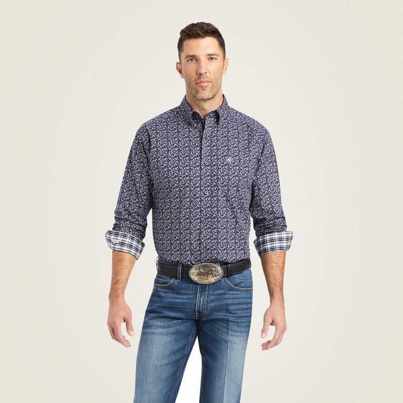 Ariat Relentless Trailblazer Stretch Classic Fit Shirt Midnight Sail | 804WSGBLC