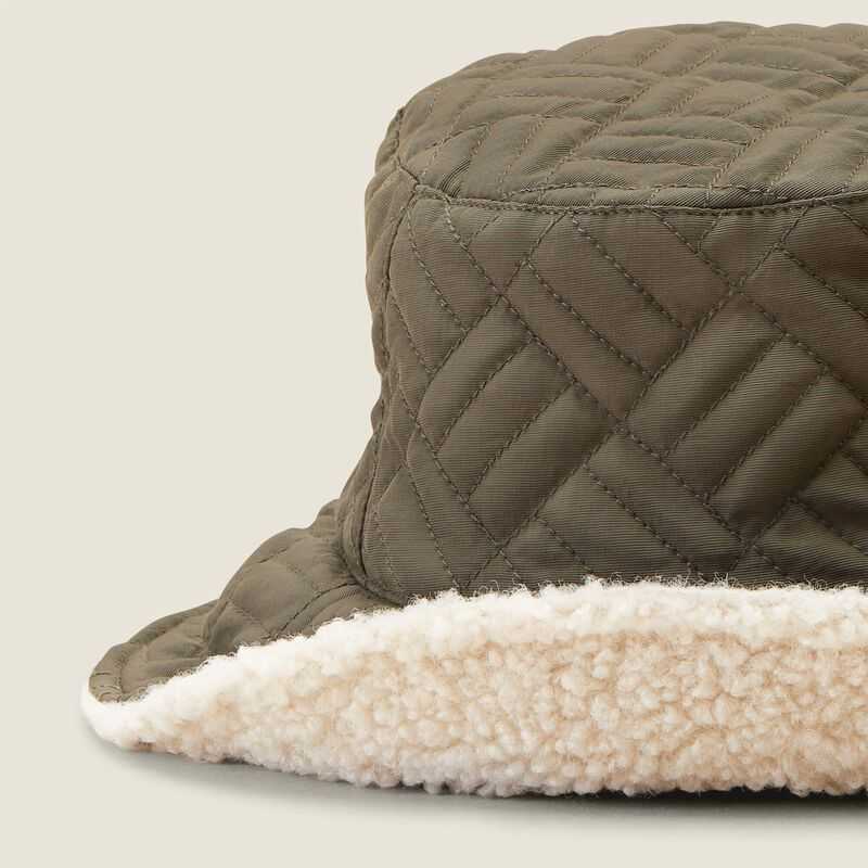 Ariat Reversible Quilted Bucket Hat Olive Green | 562PVCLZJ