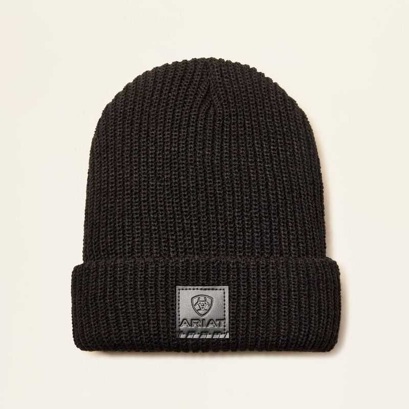 Ariat Rib Knit Insulated Cap Black | 968XBRSVW