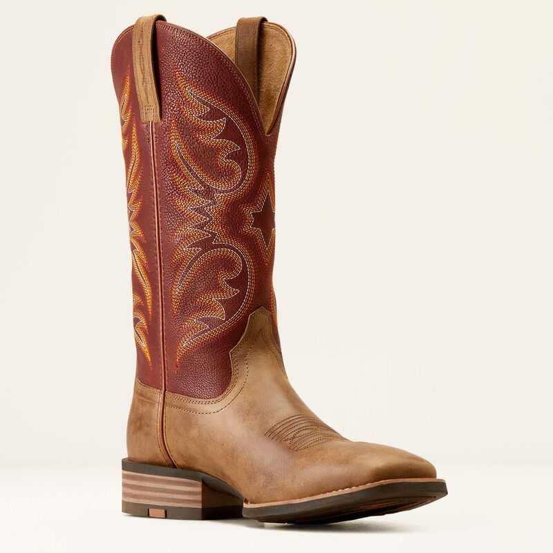 Ariat Ricochet Cowboy Boot Beige / Brown | 634VMKZBL