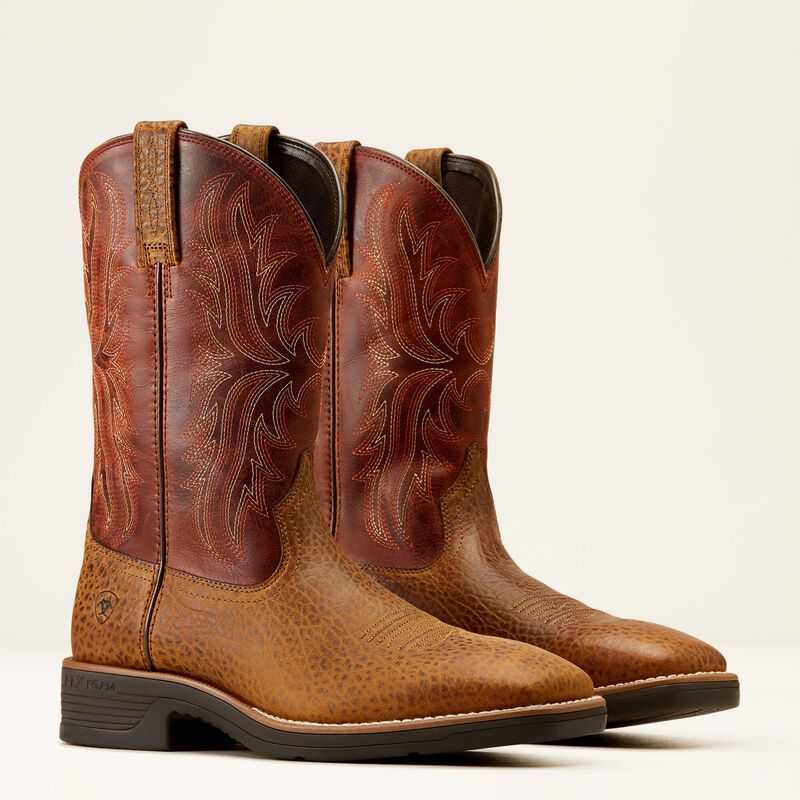 Ariat Ridgeback Cowboy Boot Brown / Orange Red | 542AVYICK