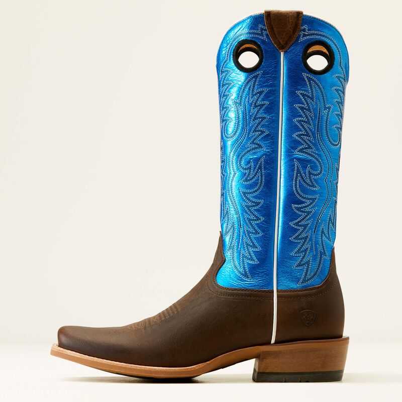 Ariat Ringer Cowboy Boot Brown / Light Blue | 482SHAZVP