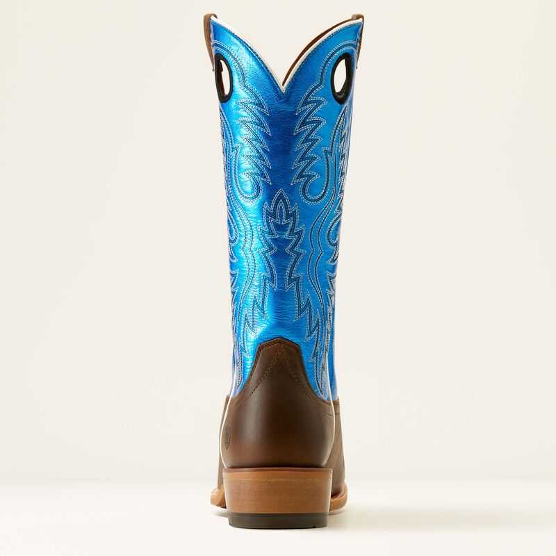 Ariat Ringer Cowboy Boot Brown / Light Blue | 482SHAZVP