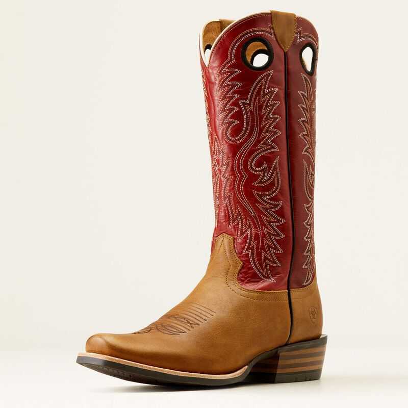 Ariat Ringer Cowboy Boot Brown / Red | 178RWSKVN