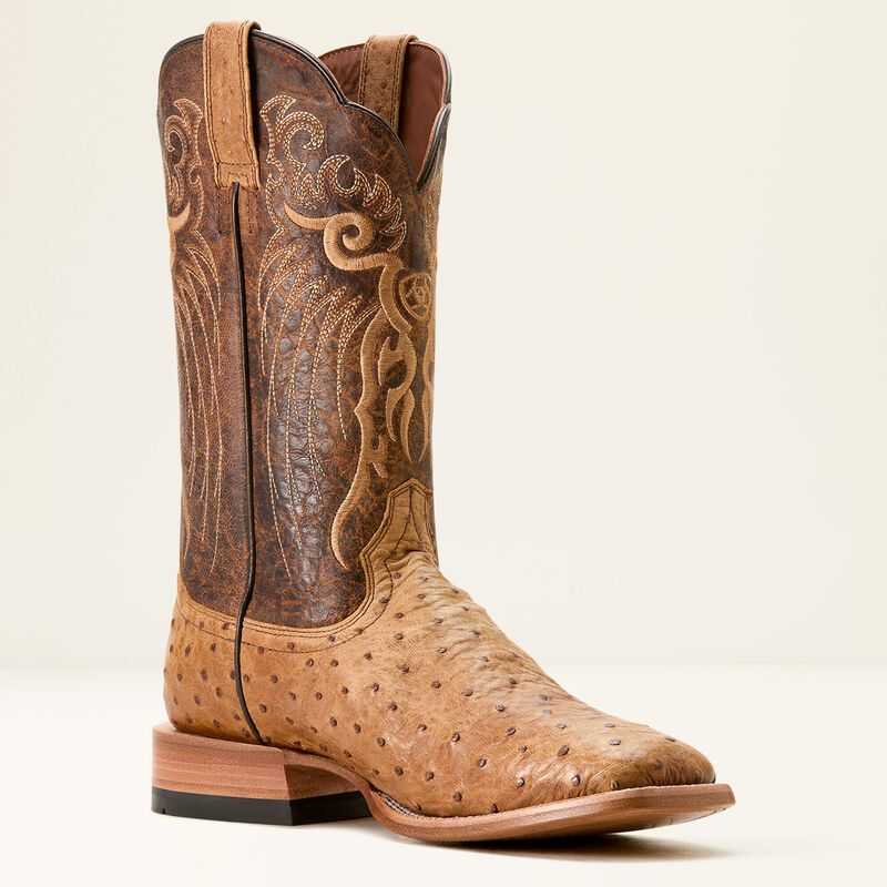 Ariat Rio Cowboy Boot Orange Brown / Brown | 516HGZJBS