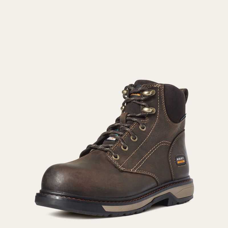 Ariat Riveter 6\' CSA Waterproof Composite Toe Work Boot Dark Brown | 214CZYLAS