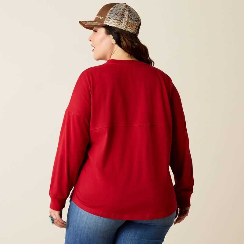 Ariat Roadside Oversized Shirt Red | 301JLCQHA