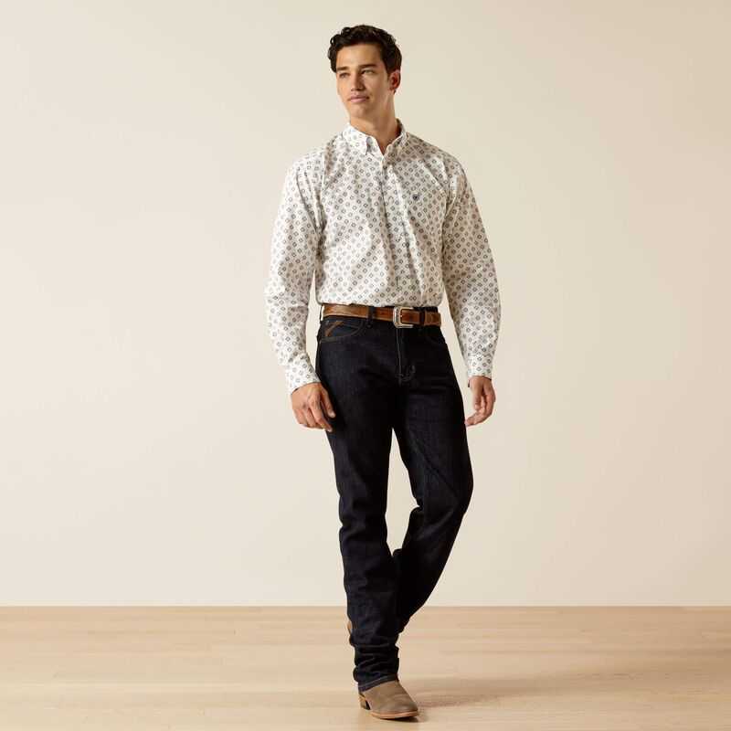 Ariat Rocco Classic Fit Shirt White | 320JANEKY