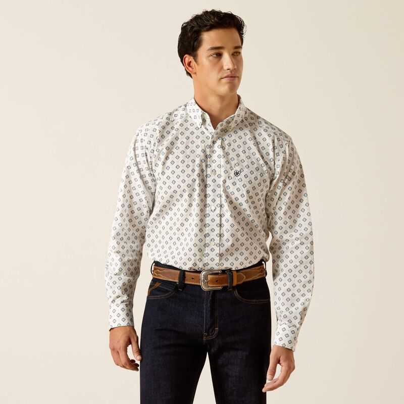 Ariat Rocco Classic Fit Shirt White | 320JANEKY