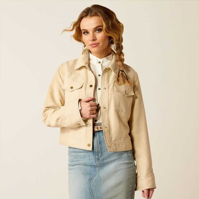 Ariat Rodeo Cropped Jacket Grey | 497VWBSIP