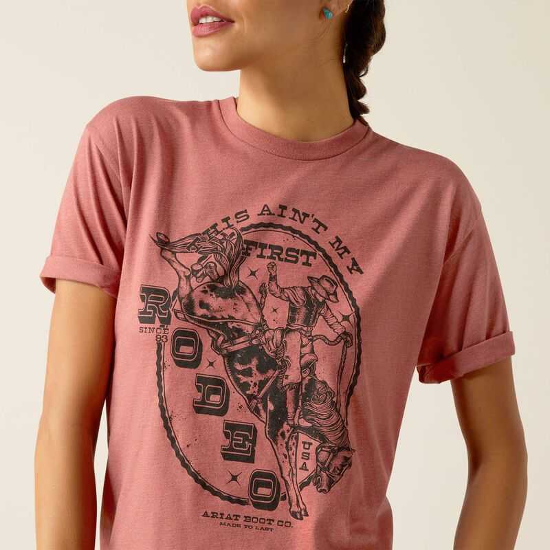 Ariat Rodeo First T-Shirt Red | 463IMWGSY