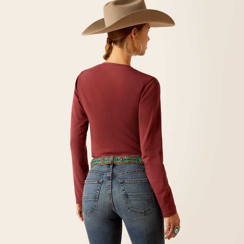 Ariat Rodeo T-Shirt Burgundy Red | 903GEYMDN