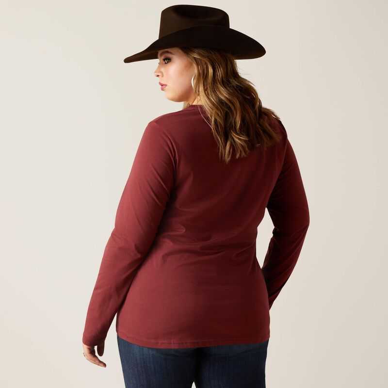 Ariat Rodeo T-Shirt Burgundy Red | 903GEYMDN