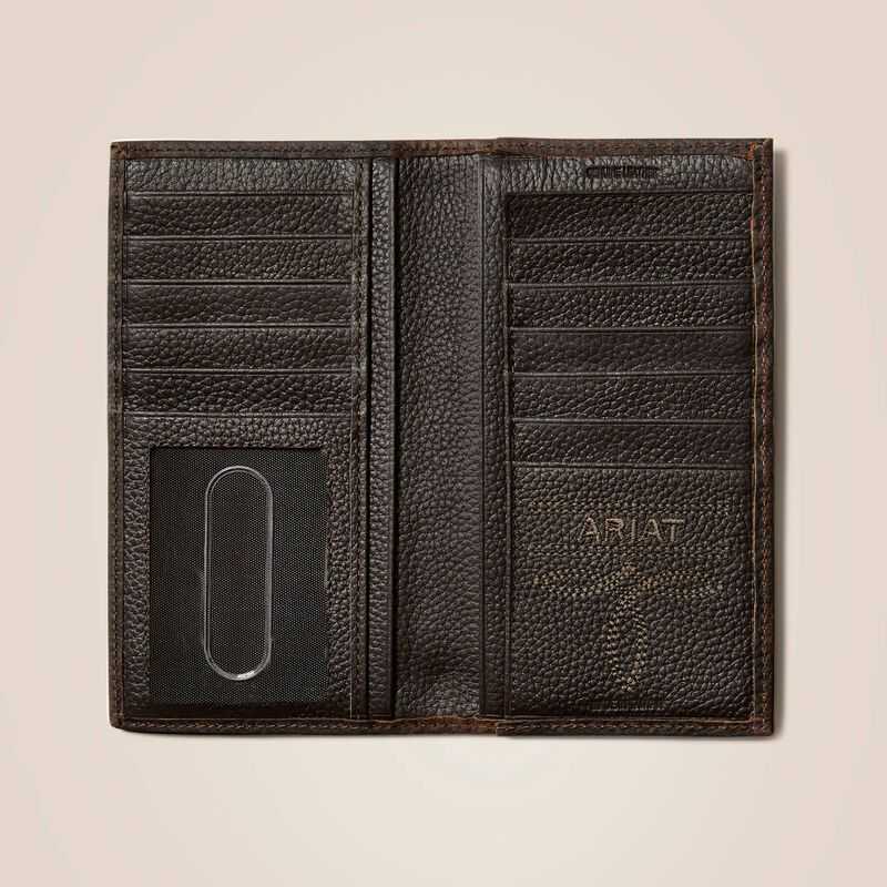 Ariat Rodeo Wallet Stacked Logo Brown | 241VOMAWR