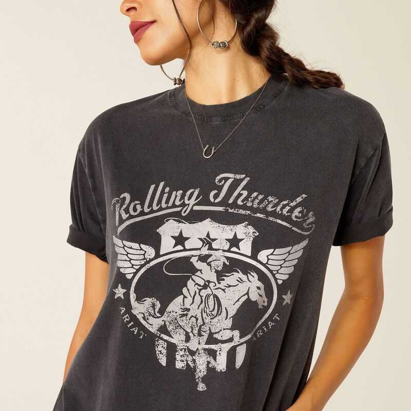 Ariat Rolling Thunder T-Shirt Black Wash | 483IRWUCA