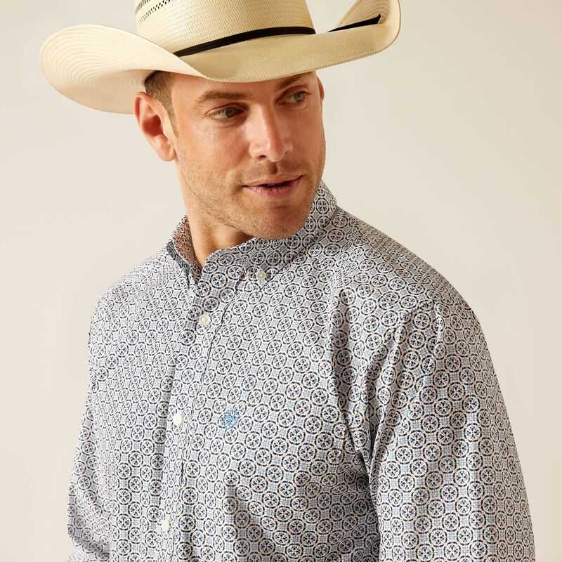 Ariat Ronald Classic Fit Shirt Blue | 620FHTVNB