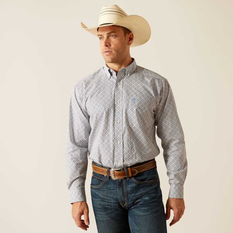 Ariat Ronald Classic Fit Shirt Blue | 620FHTVNB