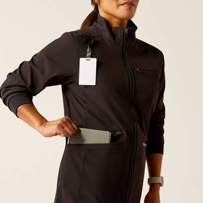 Ariat Rosalyn Utility Scrub Jacket Black | 601BZRVXE