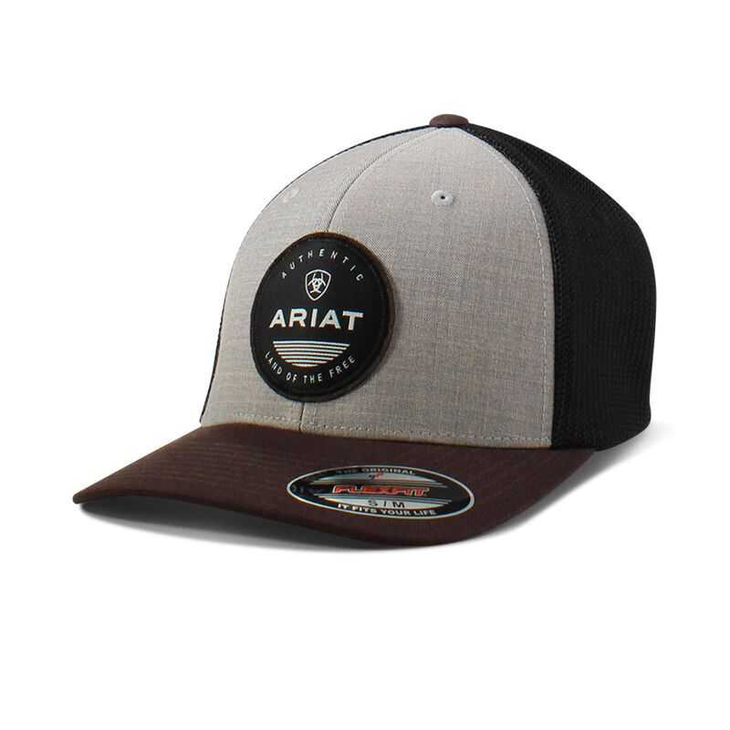 Ariat Round Patch Logo Cap Brown | 758FINWGQ