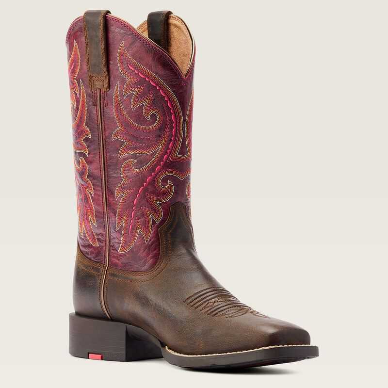 Ariat Round Up Back Zip Western Boot Beige | 361ZQEWJR