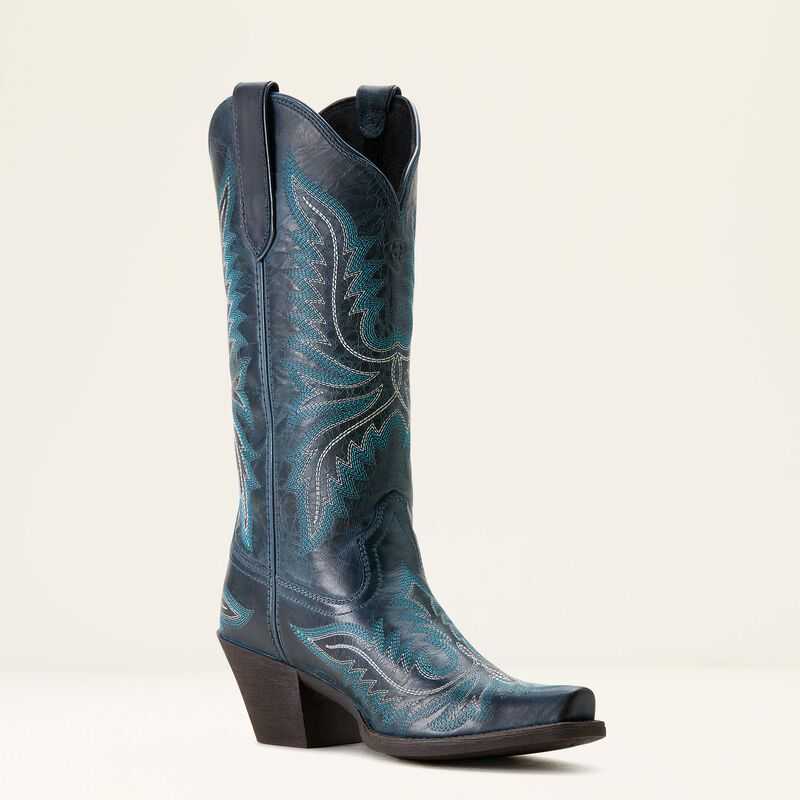 Ariat Round Up Collins Western Boot Blue | 537ICZLVM