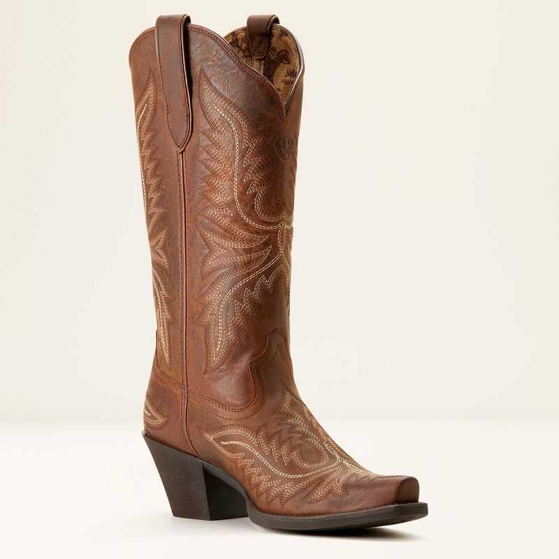 Ariat Round Up Collins Western Boot Brown | 259OVTCBH