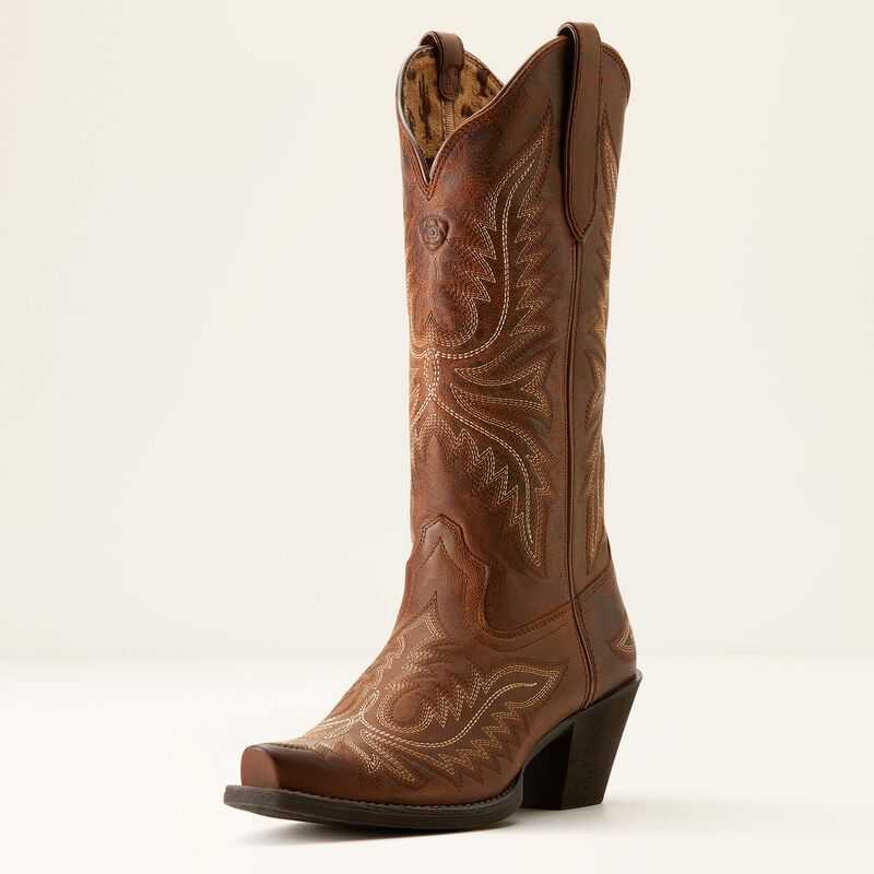 Ariat Round Up Collins Western Boot Brown | 259OVTCBH