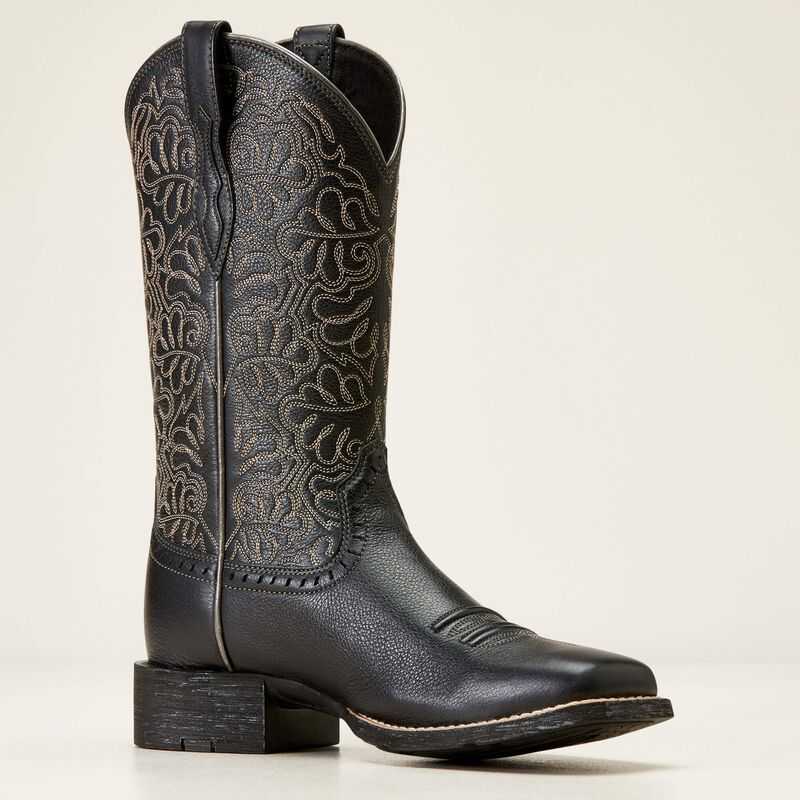 Ariat Round Up Remuda Western Boot Black | 149DKUSIV