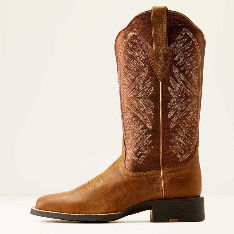 Ariat Round Up Ruidoso Western Boot Brown | 726QUEHSA