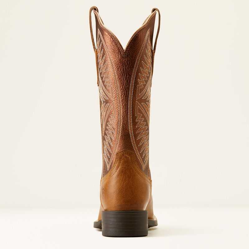 Ariat Round Up Ruidoso Western Boot Brown | 726QUEHSA