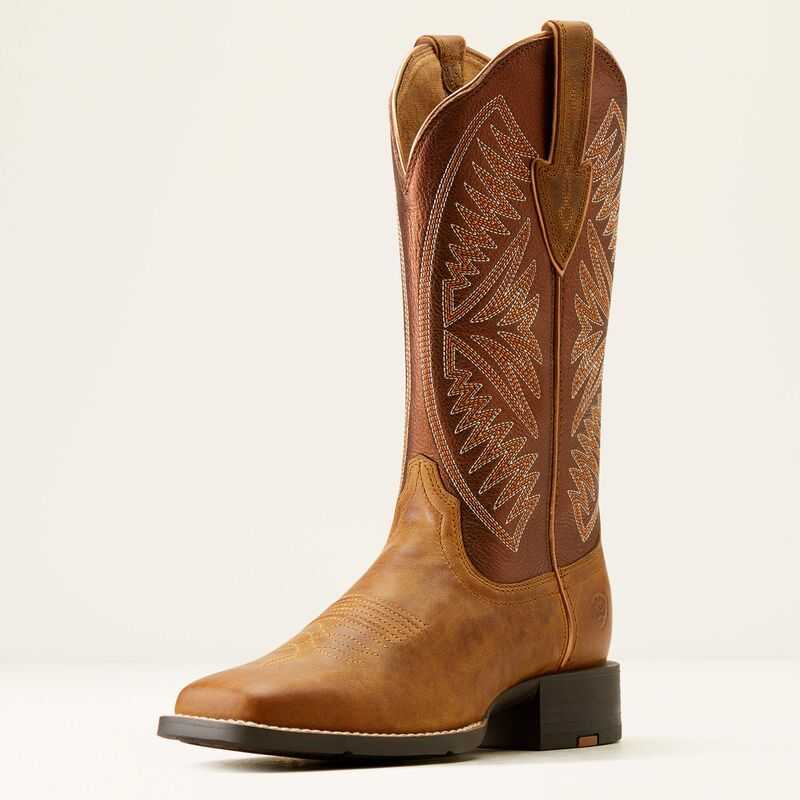 Ariat Round Up Ruidoso Western Boot Brown | 726QUEHSA