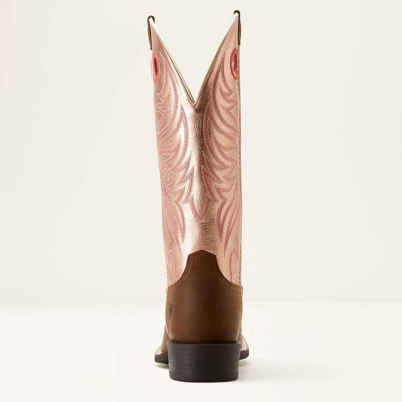 Ariat Round Up Ryder Western Boot Brown / Pink | 917CRAIYD