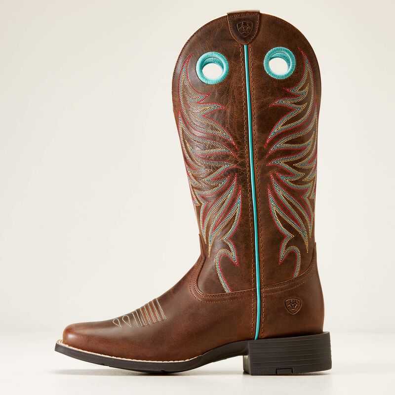 Ariat Round Up Ryder Western Boot Brown | 814ZGXCTP