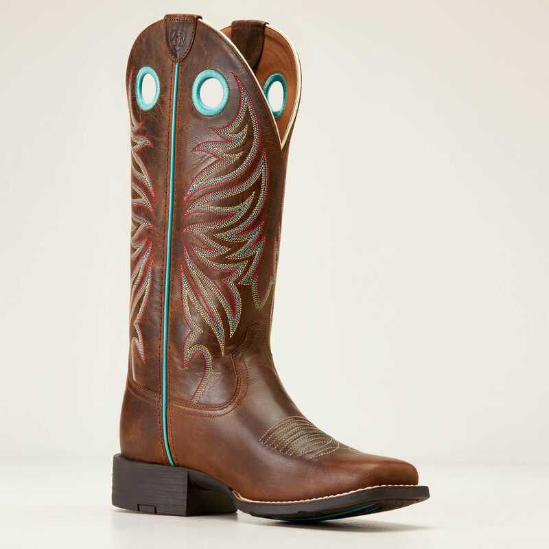 Ariat Round Up Ryder Western Boot Brown | 814ZGXCTP