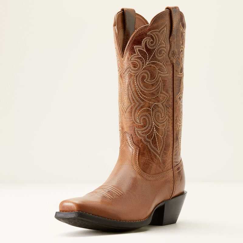 Ariat Round Up Square Toe Western Boot Ready Russet | 316DUHJVM