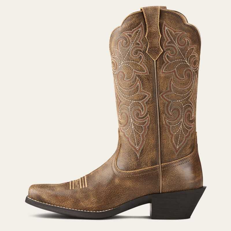 Ariat Round Up Square Toe Western Boot Vintage Bomber | 497UVZEPF