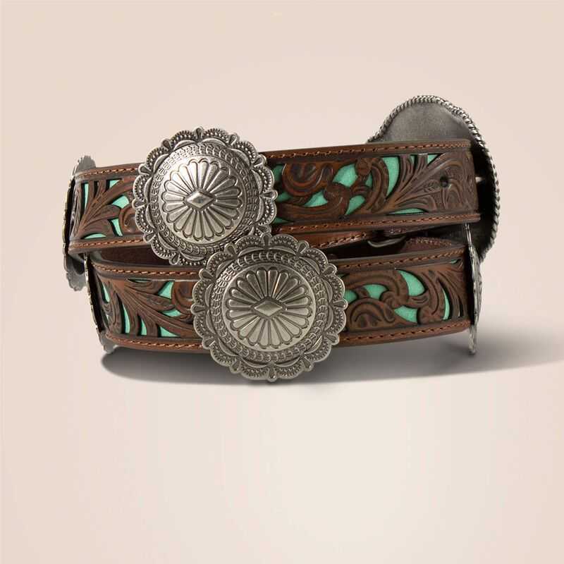 Ariat Round concho filigree belt Turquoise | 159IRCZGO