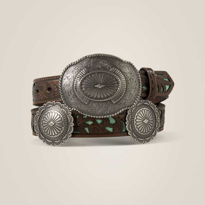 Ariat Round concho filigree belt Turquoise | 159IRCZGO